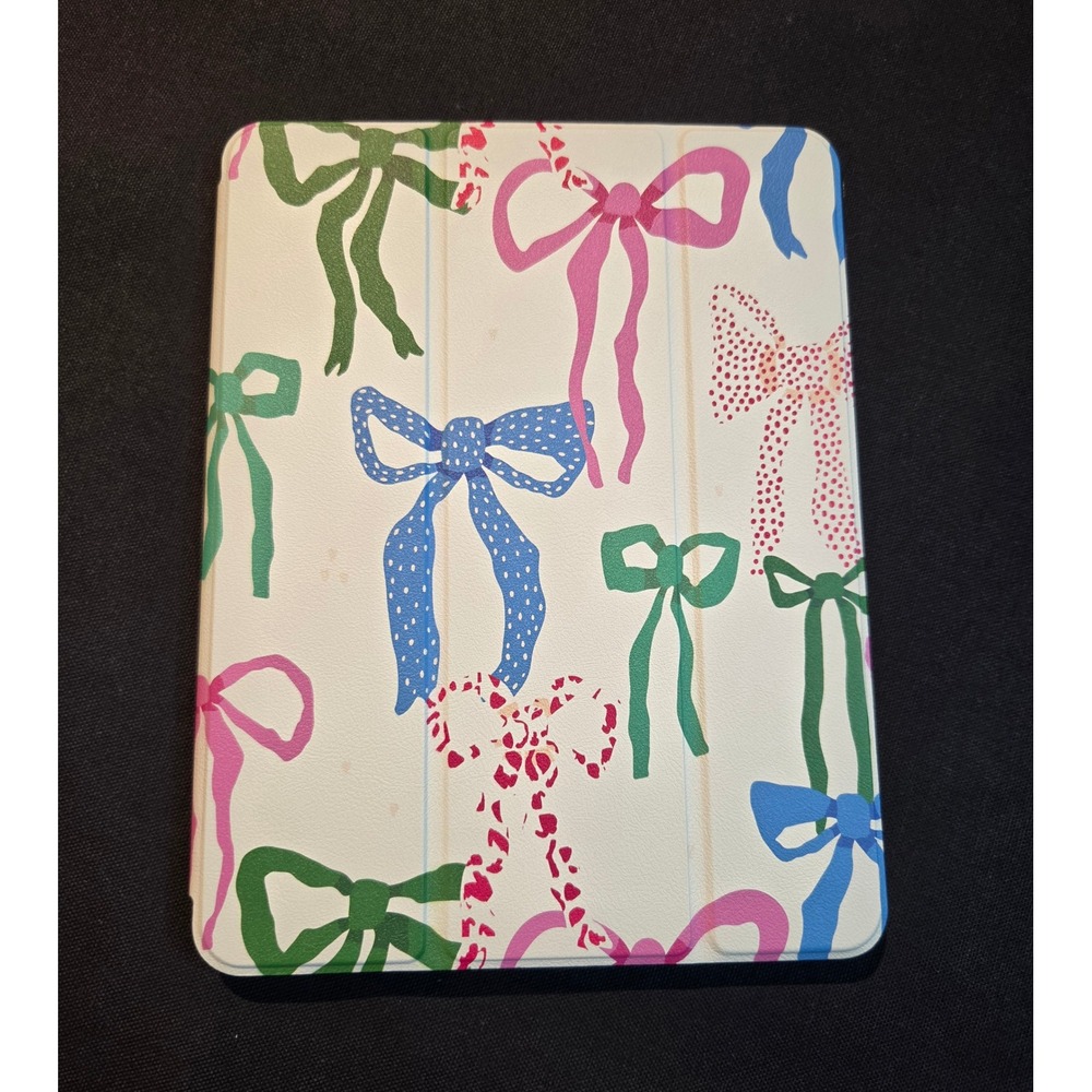 iPad Air 11 M2 2024 Case 10.9 4th 5th Gen Bow Print Smart Folio Pen Slot Cover